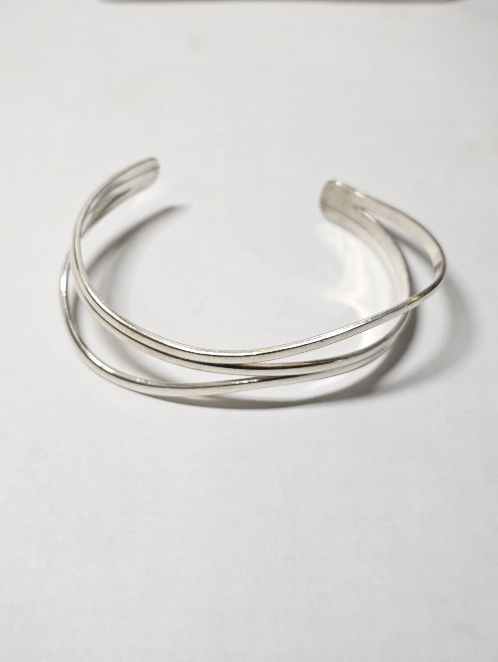 Vintage Sterling Silver 925 Wave Cuff Bracelet Usa Made